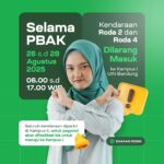 Larangan Kendaraan Masuk Kampus 1 UIN Bandung Saat PBAK 2025