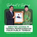 Selamat! Menteri Agama RI Terima Penghargaan Figur Publik Terbaik